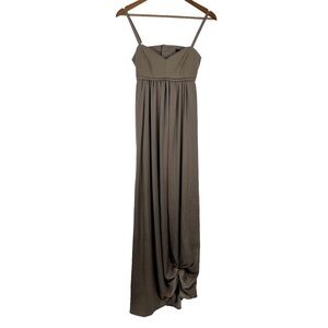 BCBGMAXAZRIA HALTER TOP‎ FLOWY MAXI DRESS WITH CUT OUT BACK